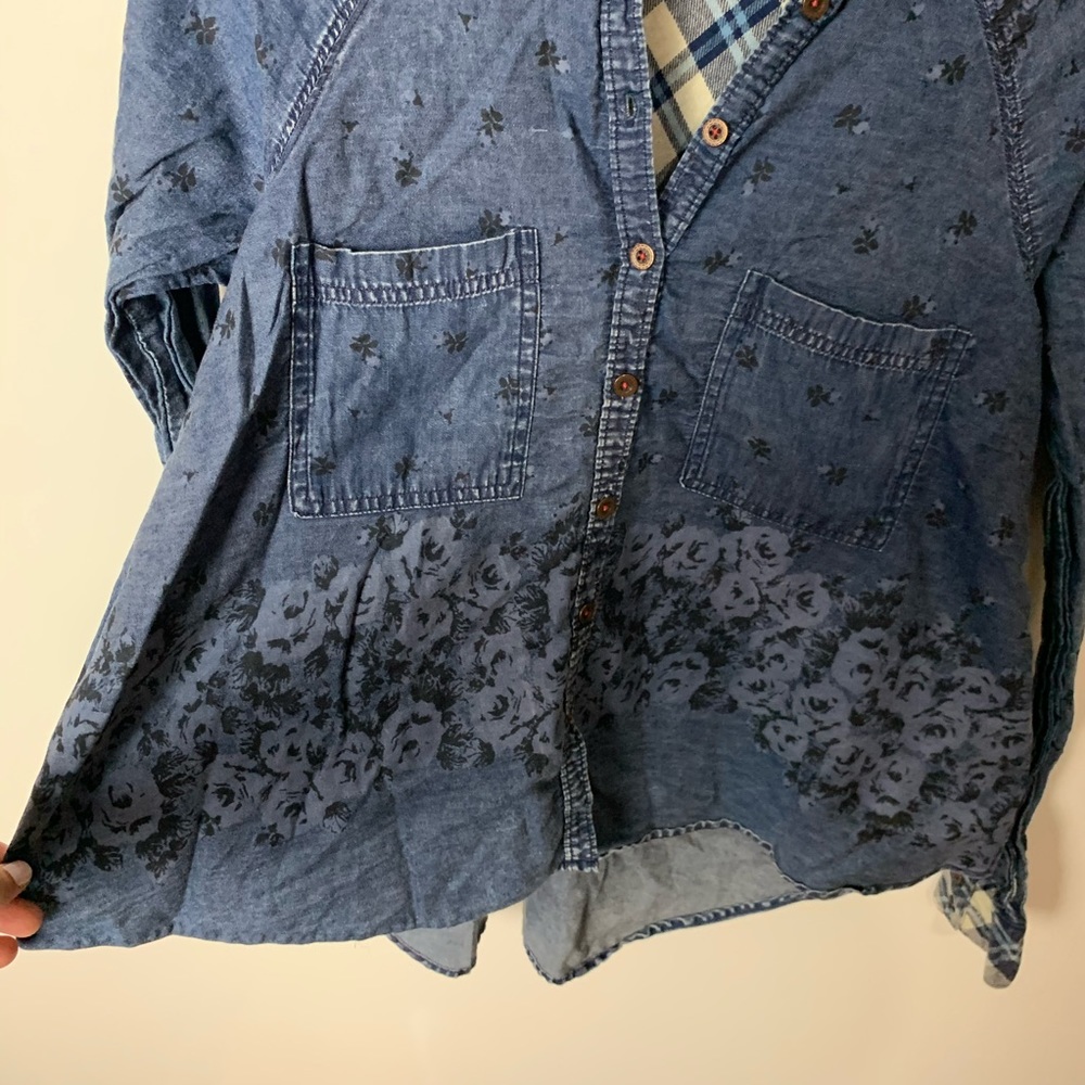 free people | dottie over you denim top - Picture 3 of 8